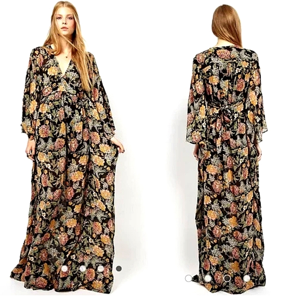 ASOS boho floral maxi dress size 4